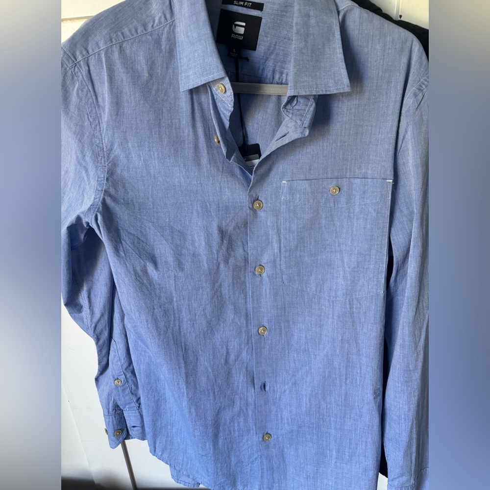 G-Star Light Blue Casual Shirt - Picture 6 of 14